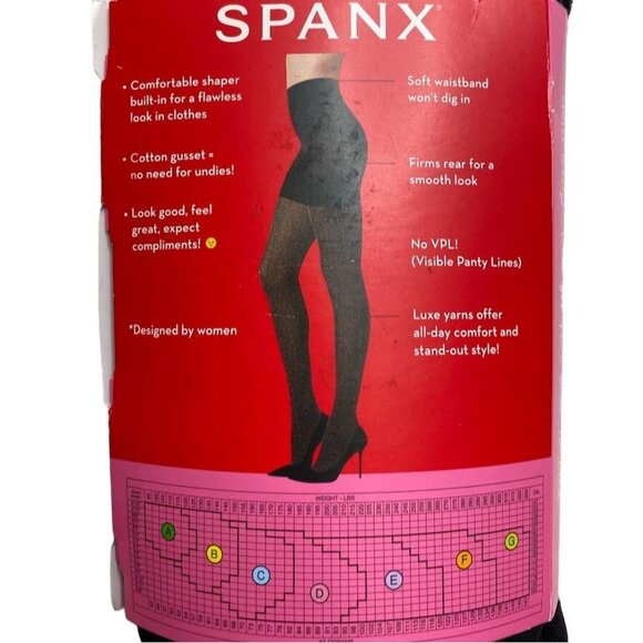 SPANX Tight End‎ Tights Women's  Sz A Black Metallic Sparkle Rainbow Shimmer NEW - Picture 6 of 15
